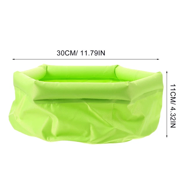 Secchio Pieghevole Da Pesca Portatile - Soluzione Salvaspazio Retrattile Per Mocio, Campeggio, Viaggi, Lavaggio Auto, Pulizie, Bucato (Verde, 10L