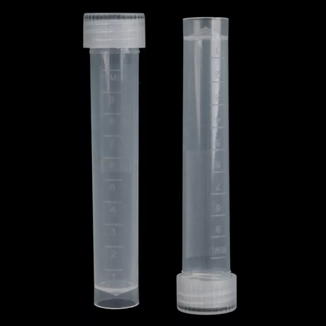 10pcs 10ml Lab Plastic Frozen Test Tubes Vial Seal Cap Container for Laborat-DC