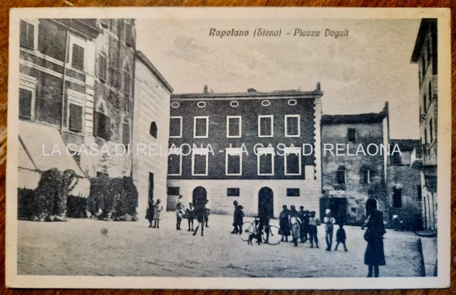 CARTOLINA RAPOLANO (Siena) Piazza Dogali - ANNO 1925 - fp VG