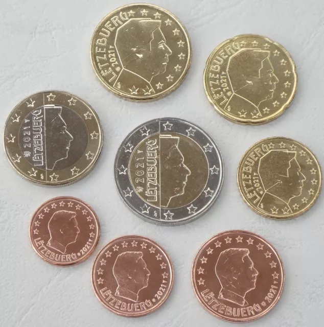 Euro KMS Kursmünzensatz Luxemburg 2021 unz