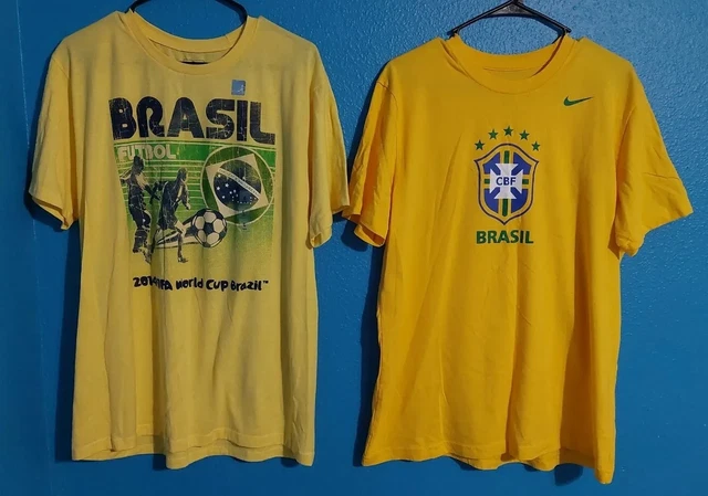 Nike CBF Brasil Gold Slim Fit T-Shirt Size XL / FIFA 2014 World Cup Old Navy