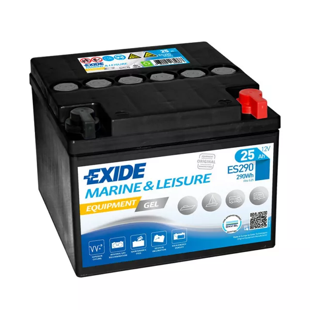 Batterie décharge lente Exide ES290 Gel 12v 25ah