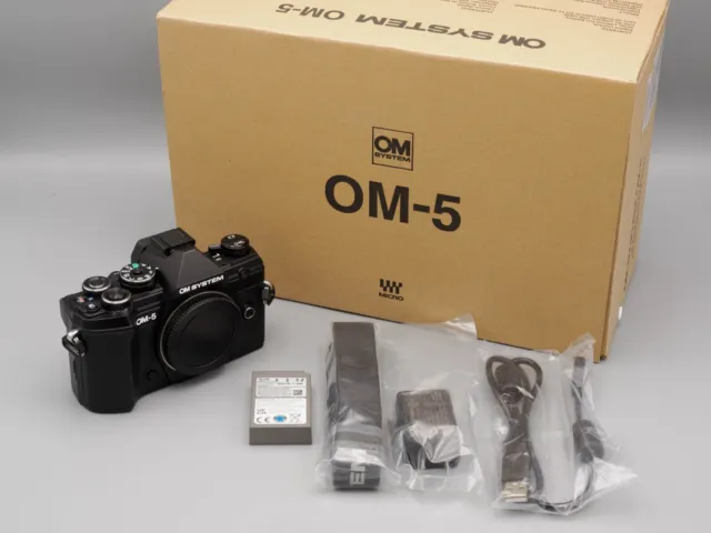 OM Digital Olympus OM-5 Body Only NMINT Low Shutter Count Box and Accessories