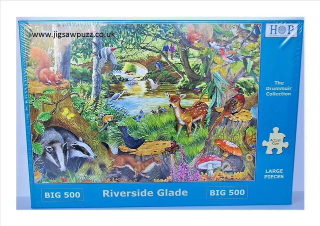 HOUSE OF PUZZLES HOP Riverside Glade Big 500 XL Piece Jigsaw Puzzle New ...