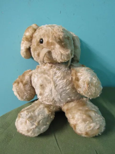 Vintage Stuffed Plush Baby Crip Sleeper Elephant Swiss Thorens Music Box