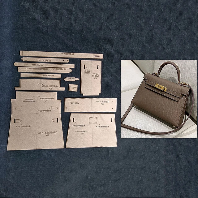 Leather Craft Clear Acrylic Kelly bag Handbag Pattern Stencil Template DIY Tools