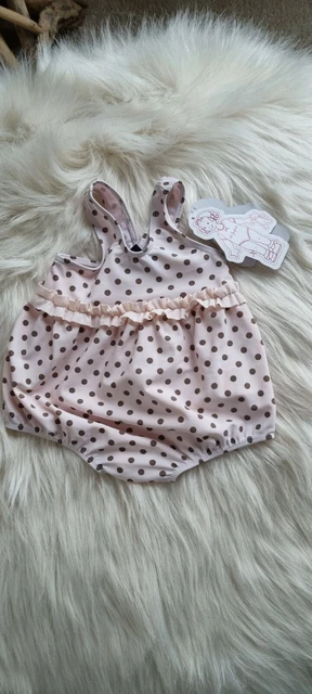 Costume da bagno Lili Gaufrette Spotty nuovo con etichette 6M