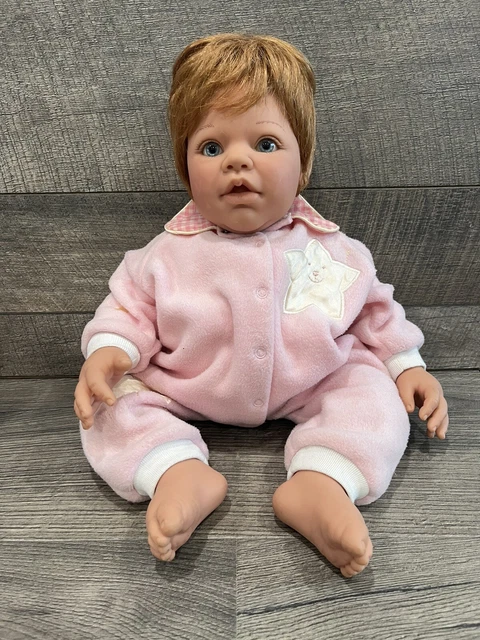 LEE MIDDLETON DOLL Reva Lifelike Real Born Red Hair Blue Eyes Weighted 1997 Baby