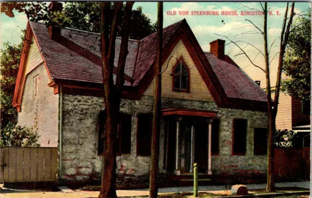 Kingston, NY New York  OLD VON STERNBURG HOUSE  Ulster County  ca1910's Postcard