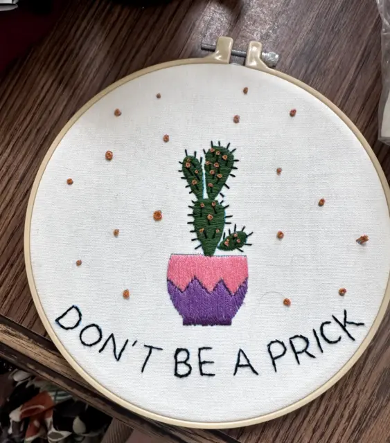 Aguja perforadora completa ""Don't be a Prick"" cactus DIVERTIDO.