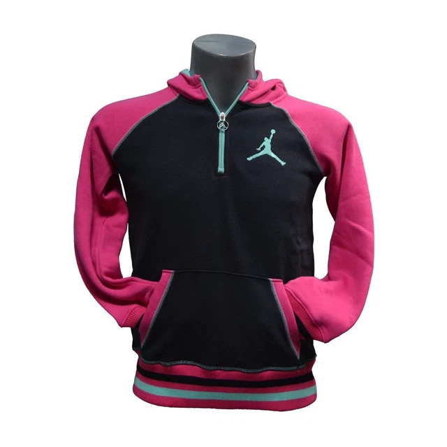 Pink and black deals jordan hoodie