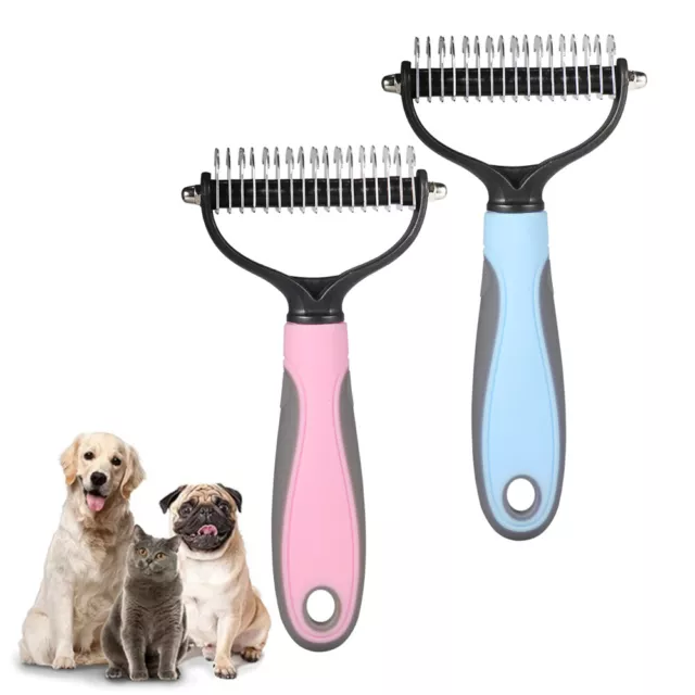 Grooming Brush For Pet Dog Cat Deshedding Tool Rake Comb Fur Remover Reduce Hair
