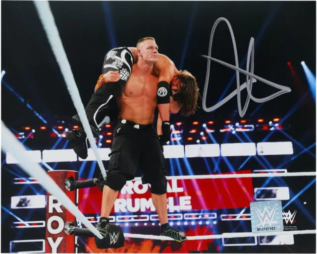 John Cena WWE Autographed 8" x 10" Top Rope Attitude Adjustment Photograph