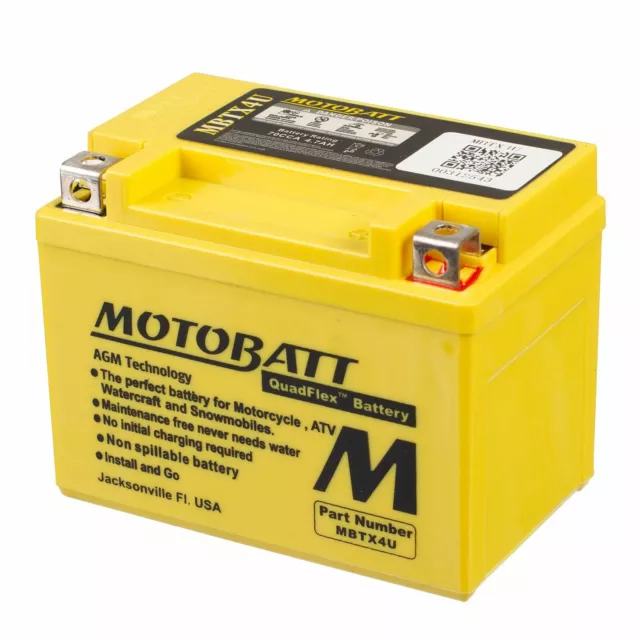 Motobatt AGM Battery for Suzuki RGV250 1988-1999