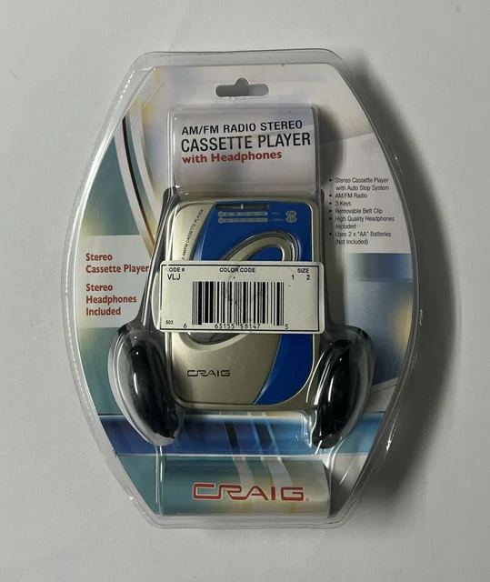 NEW CRAIG PERSONAL AM/FM Stereo Radio Cassette Player CS2301A w