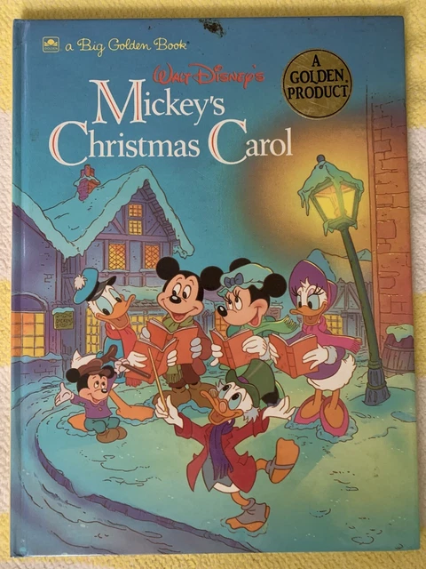 Mickeys Christmas Carol Vtg 1983 Disney Golden Product Hardcover Big Golden Book