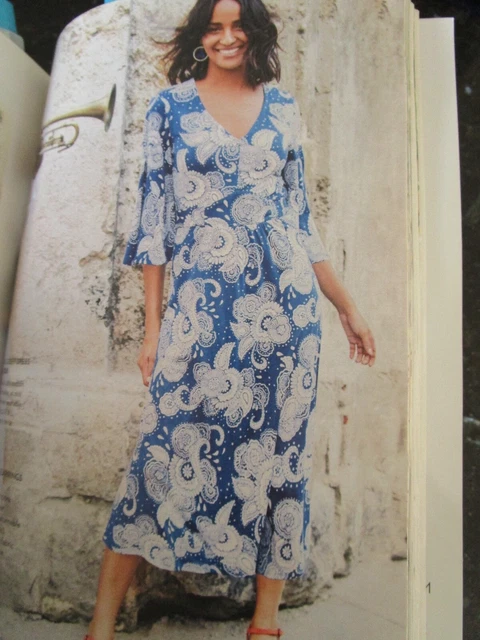Boden blue and deals white dress