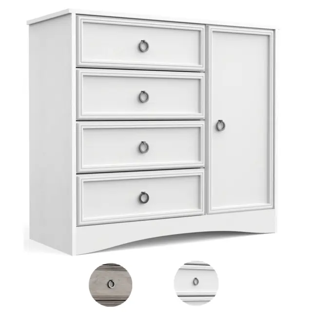 4 Drawers Dresser for Bedroom Wood Modern Chests of Drawer Cabinet Furniture