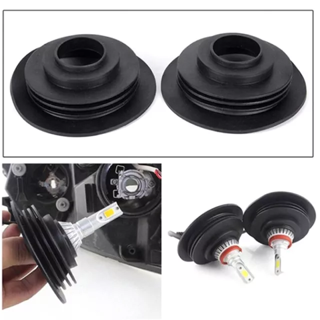 Soft Rubber Dust Cover For Car Auto Headlight Universal LED Light Seal Cap Co-EL