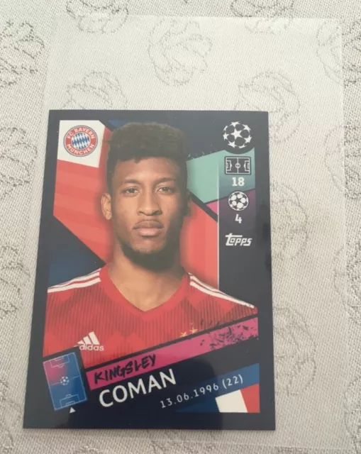 Image Sticker n°95 KINGSLEY COMAN BAYERN FRANCE TOPPS CHAMPIONS LEAGUE 2018 2019