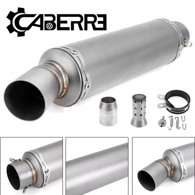 Caberre® 38-51mm Universal Motorrad Auspuff Schalldämpfer Rostfreier Stahl