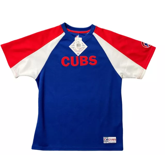 NWT Chicago Cubs MLB Majestic Blue Jersey Shirt Youth XL New With Tags
