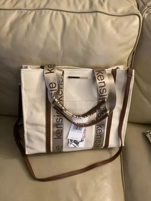 Kensie Tote Brown, Cream And Copper. Large Brand New With Tags. MSRP $98.00