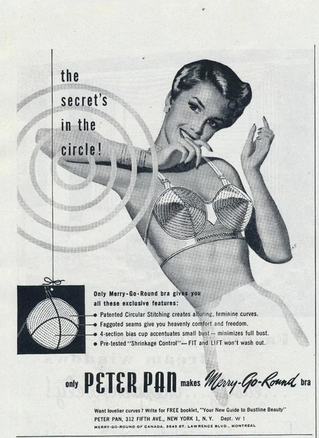 Magazine Ad - 1949 - Peter Pan Bra's - "Merry-Go-Round"