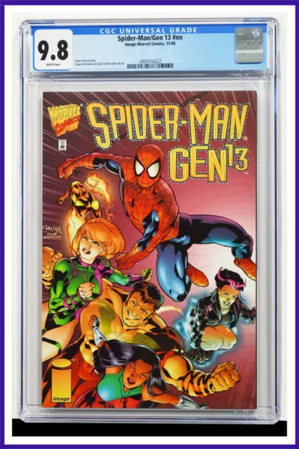 Spider-Man/Gen 13 #nn CGC Graded 9.8 Image-Marvel 1996 White Pages Comic Book.