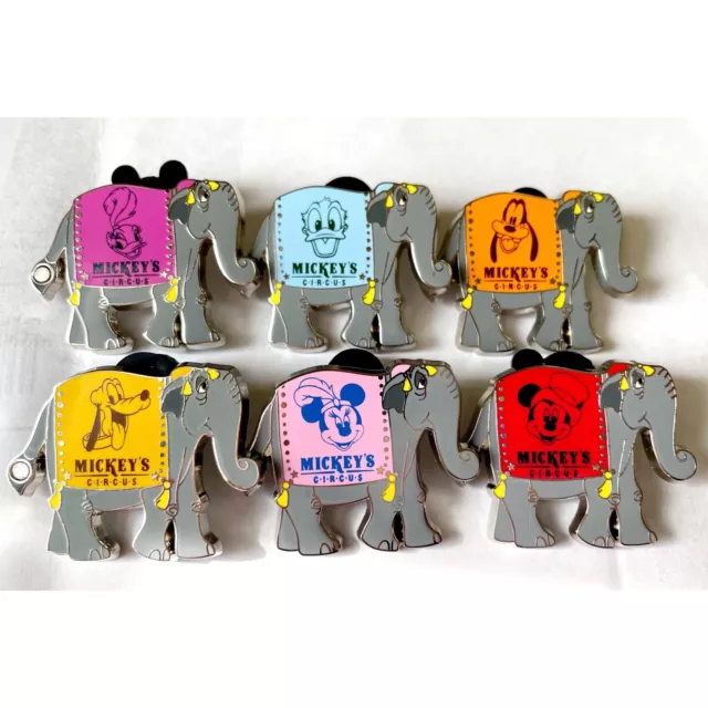 HTF Disney WDW Mickey's Circus Elephant Pin Board Exclusives Complete 6 Pin Set HTF Disney WDW Mickey's Circus Elephant Pin Board Exclusives Complete 6 Pin Set