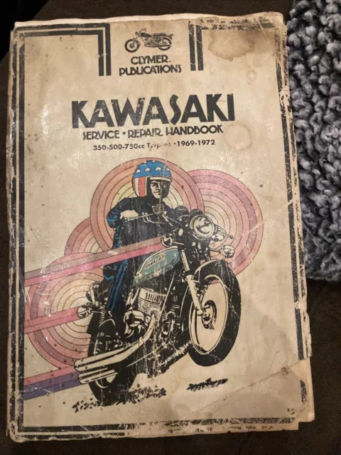 kawasaki service/repair/handbook for 350-500-750cc triples 1969-1972 clymer.