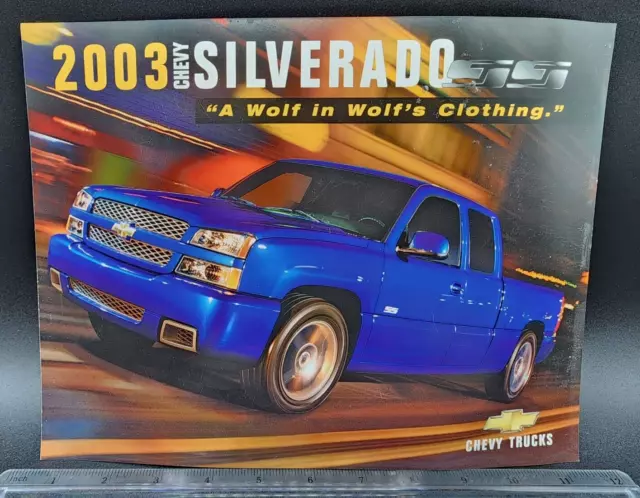 2003 Chevrolet Silverado SS Pickup Truck Sales Showroom Brochure 2pgs