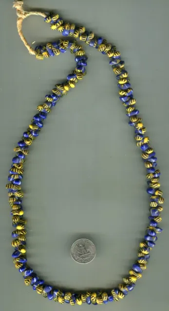 African Trade beads Vintage Ghana powder glass beads sand cast beads 3