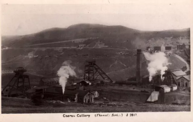 Caerau Wales Colliery RPPC Vintage Postcard