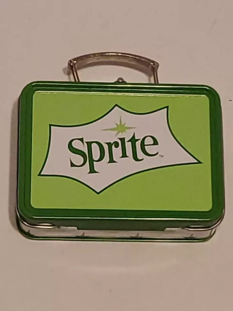 Mini Sprite Coca Cola Tin Lunch Box Green Starburst Display RARE HARD TO FIND