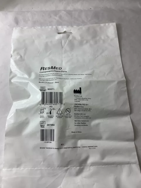 Resmed Swift LT Nasal Pillow Small 60571 Replacement Piece New Sealed