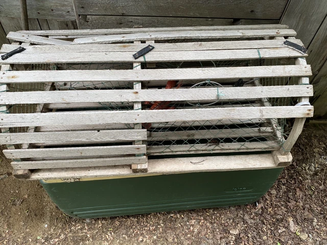 A Vintage Wooden Lobster Trap From Maine