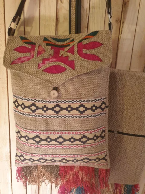 PROMO Lot de 2 Sacs bandoulière Artisanat Bolivien avec Tissage Traditionnel