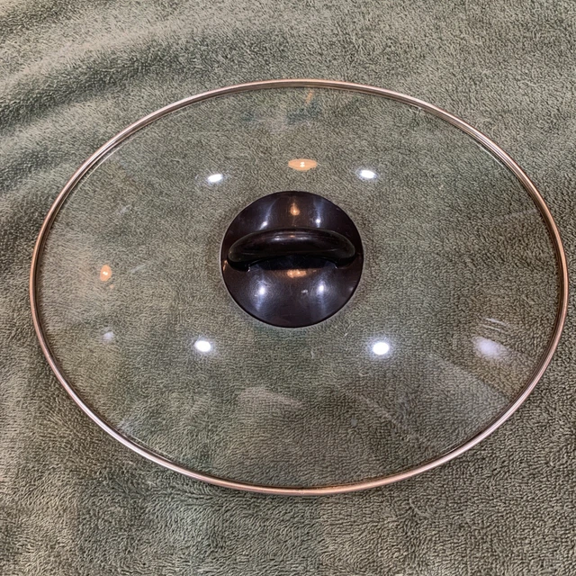 CROCK POT SLOW Cooker Oval Glass Replacement Lid With Black Handle 17.