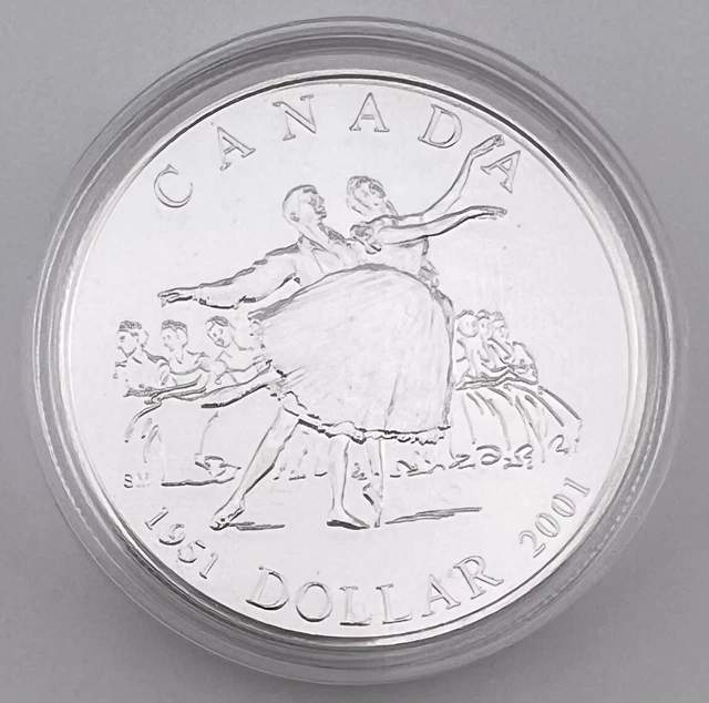 2001 Canada Silver $1 National Ballet Of Canada - Royal Canadian Mint