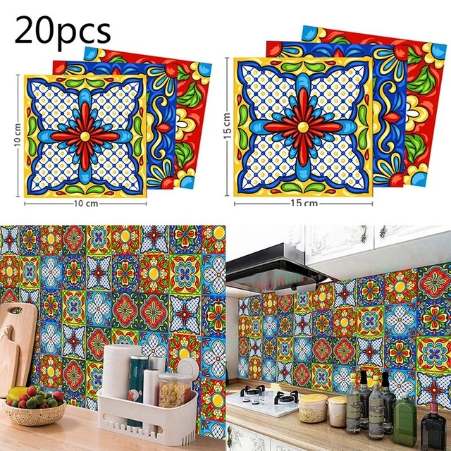 Selbstklebend Wandaufkleber Mosaik Marokkanischer Stil Fliesen Küche Langlebig