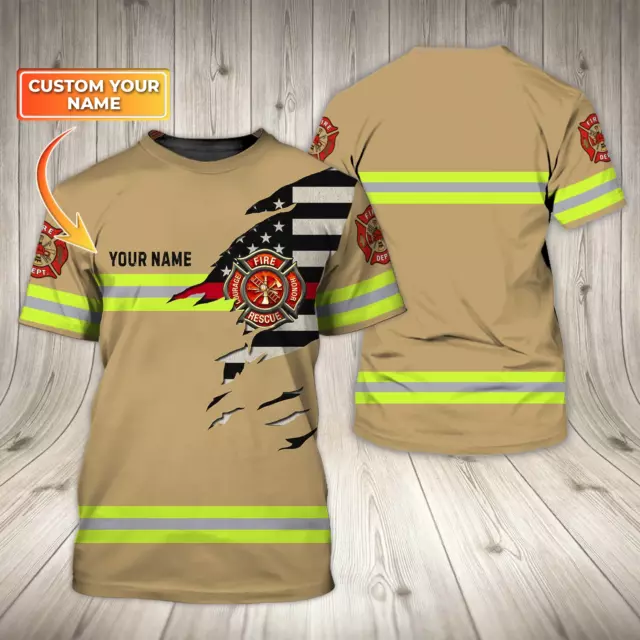 Firefighter - Personalized Name 3D T-shirt For firefighter, gift for Firefighter