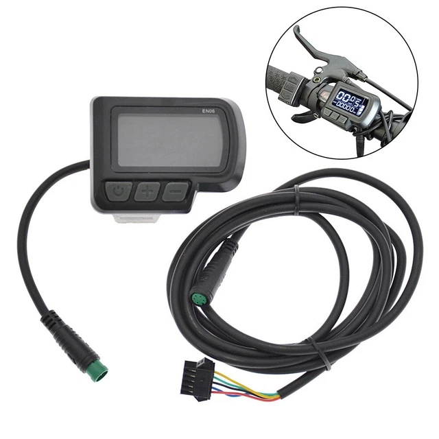 Écran LCD Pour Vélo Électrique 24V/36V/48V - Compatible Contrôleur Protocole N°2, Montage Guidon, Connecteur 5 Broches Étanche