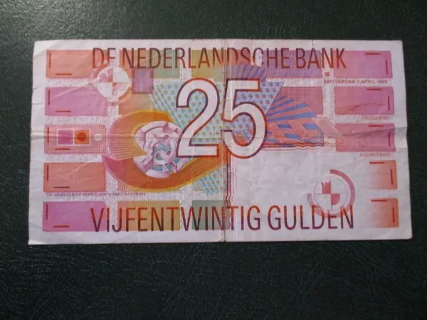 Netherlands 25 Gulden 1989 Fine (40)