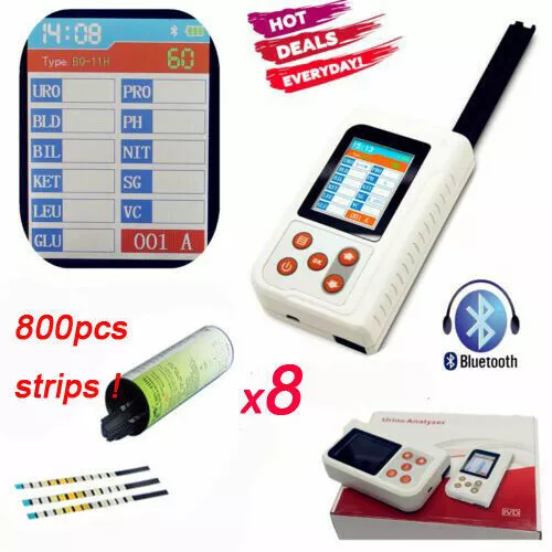 Analyseur d'urine numérique portable vendeur américain BC401 avec bandelettes de test LCD 800 pièces