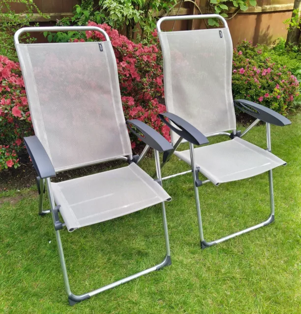 2 x Lafuma Cham Elips Uni Folding Chairs ST1562 Outdoor