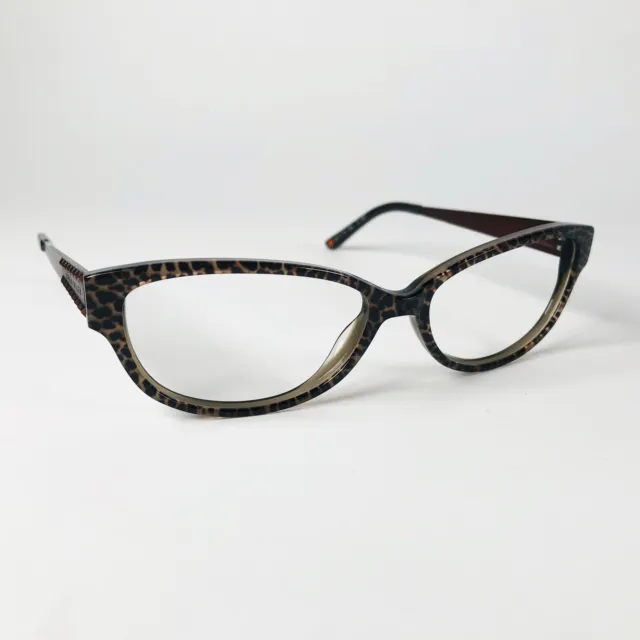 KAREN MILLEN eyeglasses LEOPARD BROWN CATS EYE glasses frame MOD: RUBBED AWAY