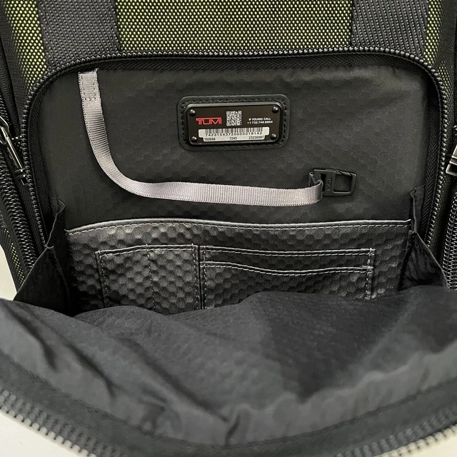Tumi Black Mesh Green Alpha Bravo Shepard Deluxe Brief Pack Laptop Backpack Bag 8