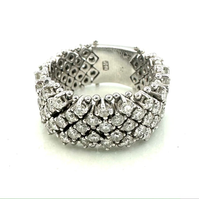 Bague Or 18 Carats Avec Diamants 0.06 Ct - Style Art Déco - Taille 48