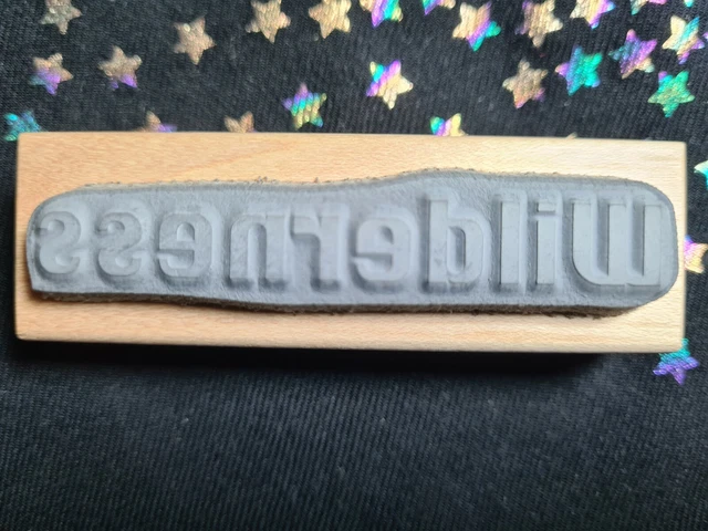 Handwerk Stempel Block Wildnis Gefühl Phrase Wörter 8x2,5 cm Kartenherstellung Sammelalbum 2